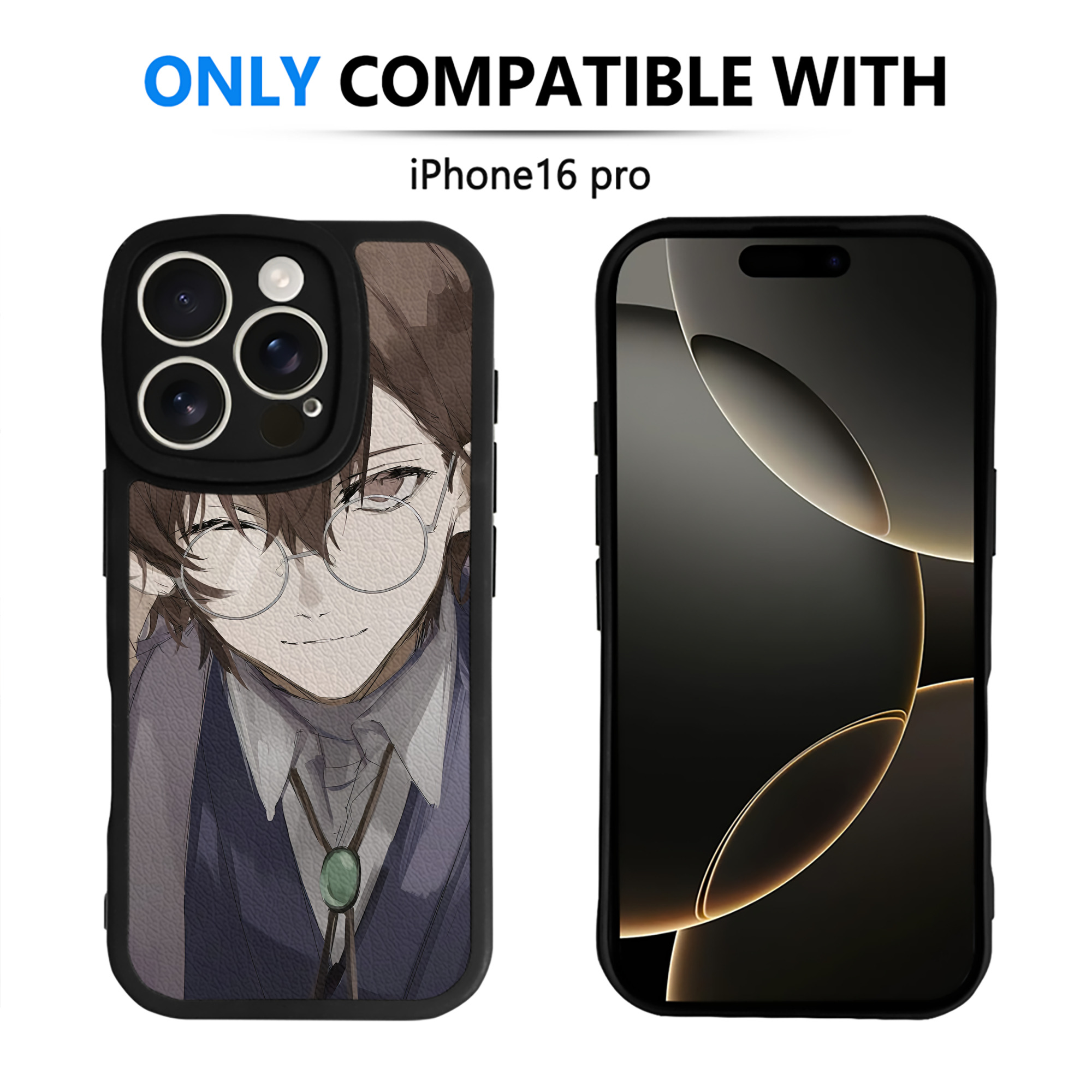 （画像用） 文豪ストレイドッグス Bungo Stray Dogs 【iPhone 16シリーズ対応】シリコンスマホケース（レザー調） 材質：シリコン